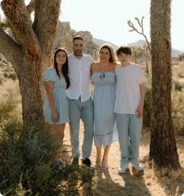 The Righty Roo family in the desert